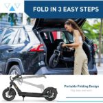 Hiboy X300 Electric Scooter, 700W Peak Motor, 12″ Pneumatic Tires, 23 Mph & 38 Miles Range, Folding Commuter Electric Scooter for Adults - Image 4