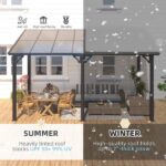 Aecojoy 10 ft. x 14 ft. Dark Gray Aluminum Patio Cover - Image 3