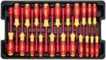 Wiha 32800 Insulated Tool Set with Screwdrivers, Nut Drivers, Pliers, Cutters, Ruler, Knife and Sockets in Rolling Tool Case, 10,000 Volt Tested and 1000 Volt Rated, 80-Piece Set - Image 9