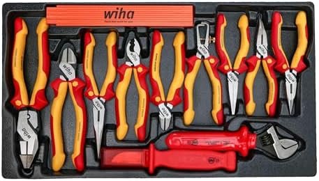 B007HGNXI6-5-1756235898323.jpg Wiha 32800 Insulated Tool Set with Screwdrivers, Nut Drivers, Pliers, Cutters, Ruler, Knife and Sockets in Rolling Tool Case, 10,000 Volt Tested and 1000 Volt Rated, 80-Piece Set - Image 1