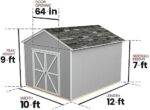 Handy Home Products Rookwood 10×12 Do-It-Yourself Wooden Storage Shed- Does not Include Floor kit, Paint, or Roofing Shingles - Image 8