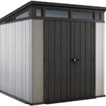 Keter Outdoor Storage Shed, for House, Patio & Yard, Plastic Resin, Artisan, 7×7 Ft, Gray