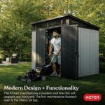 Keter Outdoor Storage Shed, for House, Patio & Yard, Plastic Resin, Artisan, 7×7 Ft, Gray - Image 3