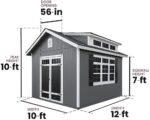 Handy Home Products Windemere 10×12 Do-it-Yourself Wooden Storage Shed with Floor, Beige - Image 8
