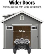Handy Home Products Windemere 10×12 Do-it-Yourself Wooden Storage Shed with Floor, Beige - Image 9