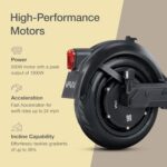 Electric Scooter – VX2 PRO Swiss Engineered Electric Scooters for Adults – 1300W Peak Power 22, 28, 37-Mile Ranges, IPX6 Water Resistant Fast Electric Scooter – 24 Months Support - Image 4