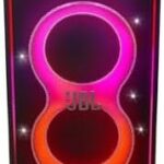 JBL Partybox Ultimate – Multi Purpose Party Speaker, with Wi-fi & Bluetooth Connectivity, Wireless, Lightshow, IPx4 Slashproof, Dual Mic & Guitar Inputs, Handle & Sturdy Wheels, Black