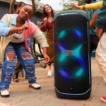 JBL Partybox Ultimate – Multi Purpose Party Speaker, with Wi-fi & Bluetooth Connectivity, Wireless, Lightshow, IPx4 Slashproof, Dual Mic & Guitar Inputs, Handle & Sturdy Wheels, Black - Image 4