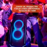 JBL Partybox Ultimate – Multi Purpose Party Speaker, with Wi-fi & Bluetooth Connectivity, Wireless, Lightshow, IPx4 Slashproof, Dual Mic & Guitar Inputs, Handle & Sturdy Wheels, Black - Image 5