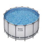 Bestway Steel Pro MAX 10 Foot x 30 Inch Round Metal Frame Above Ground Outdoor Backyard Swimming Pool Set with 330 GPH Filter Pump - Image 2