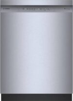 Bosch SHE41CM5N 300 Series 24″ Dishwasher 48 db – Recessed Handle, Stainless Steel
