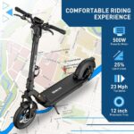 Hiboy X300 Electric Scooter, 700W Peak Motor, 12″ Pneumatic Tires, 23 Mph & 38 Miles Range, Folding Commuter Electric Scooter for Adults - Image 7