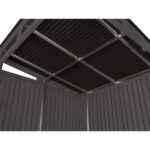Suncast Modernist 7 ft. x 7 ft. Resin Vertical Pent Storage Shed with Floor Kit - Image 7