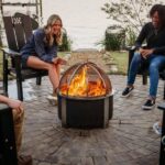 X Series 28 Inch Round Corten Steel Wood-Burning Fire Pit in Stainless Steel by Breeo - Image 4
