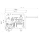 Generator 8000W/ 10,000W Tri Fuel Electric Start 120V/240V with Wheel Kit - Image 4