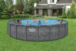 Bestway APX 365 22’x52″ Round Above Ground Swimming Pool Set with Pump and Ladder - Image 7