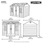 Lifetime Lockable Polyethylene Outdoor Storage Shed, 10′ x 8′, Tan & Brown (60005) - Image 5