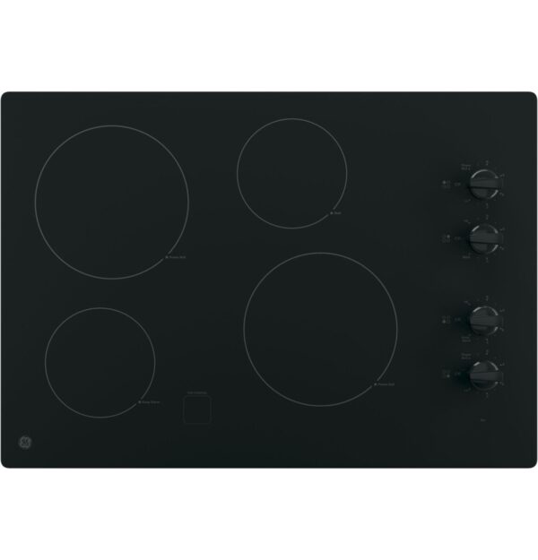 d8f69b932fd410650334459e679443e0a0e70f15__80162-600x625-1.jpg GE 30″ Built-In Knob Control Electric Cooktop JP3030DWBB - Image 1
