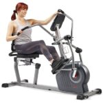 Sunny Health & Fitness Comfy Recumbent Cross Trainer Recumbent Elliptical Bike - Image 4