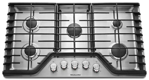 download-28-600x324-1.png KitchenAid 36″ 5-Burner Gas Cooktop KCGS356ESS - Image 1