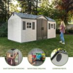 Lifetime Legacy 15×8 Plastic Storage Shed Kit w/ Floor - Image 6