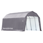 ShelterCoat Custom Round Wind and Snow Rated Shelter, 12 ft. x 20 ft. x 8 ft. Standard PE 9 oz. Gray - Image 2
