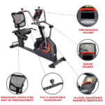 Sunny Health & Fitness Smart Recumbent Cross Trainer Elliptical Exercise Bike – SF-RB4886 SMART - Image 5